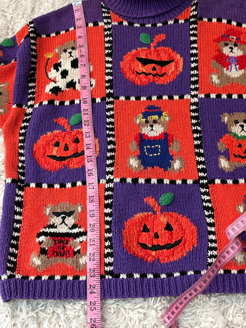 Vtg Marisa Christina Turtleneck Sweater Haul Out the Halloween - Picture 6 of 7